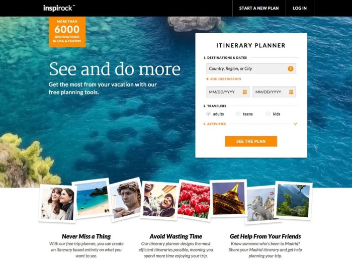 Online vacation planning websites with transportation options